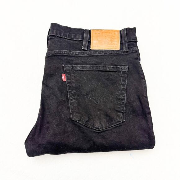 Levi's 511 Black Denim Jean Pants Straight Leg Cropped *Altered Size 38 x 24 - Picture 1 of 8